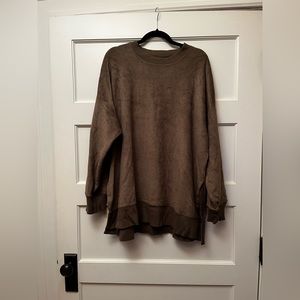 Aerie Oversized Olive Green Crewneck